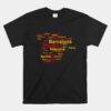 Spain Map Silhouette Towns Cities Madrid Travel Espana Unisex T-Shirt