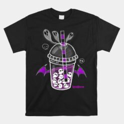 Spookscene Ghos-Tea Spooky Boba Emo Goth Alt Purple Unisex T-Shirt