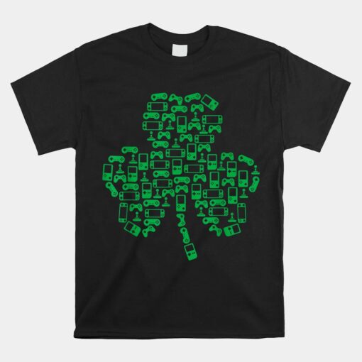 St Patrick's Day Shamrock Gamer Unisex T-Shirt