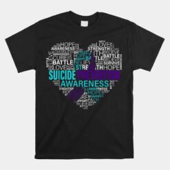 Suicide Prevention Awareness Fight Hope Strong Warriors Unisex T-Shirt