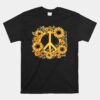 Sunflower Peace Sign Hippie Sunflower Unisex T-Shirt