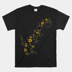 Sunshine Dinosaurs T-rex Sunflower Rex Sun Flower Dinosaur Unisex T-Shirt