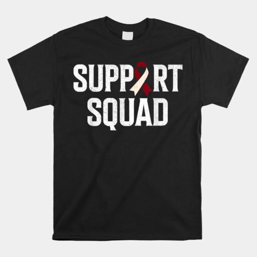 Support Squad Throat Oral Head And Neck Cancer Awareness Unisex T-Shirt