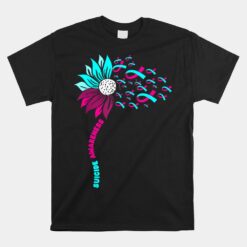 Support Suicide Awareness Flower Suicide Prevention Unisex T-Shirt