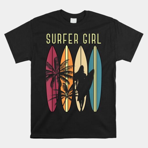 Surfer Girl Surfboard Surfing Surf Ocean Surfing Unisex T-Shirt