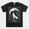 Tarot Card Distressed Crescent Moon And Wolf Unisex T-Shirt