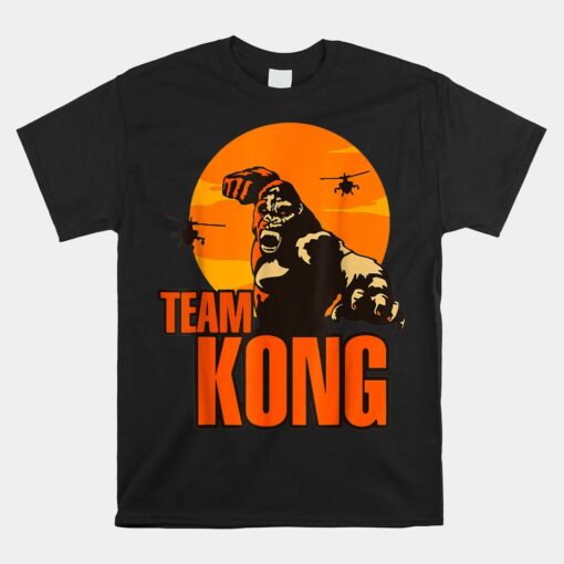 Team Kong And Helicopters Sunset Unisex T-Shirt