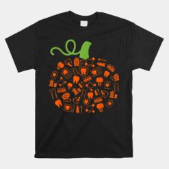 Teeth Ghost Pumpkin Witch Dental Halloween Dentist Dental Unisex T-Shirt