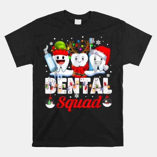 Teeth Santa Reindeer Christmas Dental Squad Unisex T-Shirt