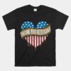 Thank You Veterans Day American Flag Heart Military Army Unisex T-Shirt