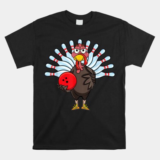 Thanksgiving Turkey Bowling Pin Matching Team Unisex T-Shirt