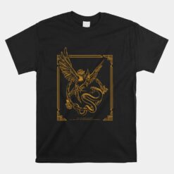 The Ballad Of Songbirds And Snakes Framed Gold Keyart Unisex T-Shirt