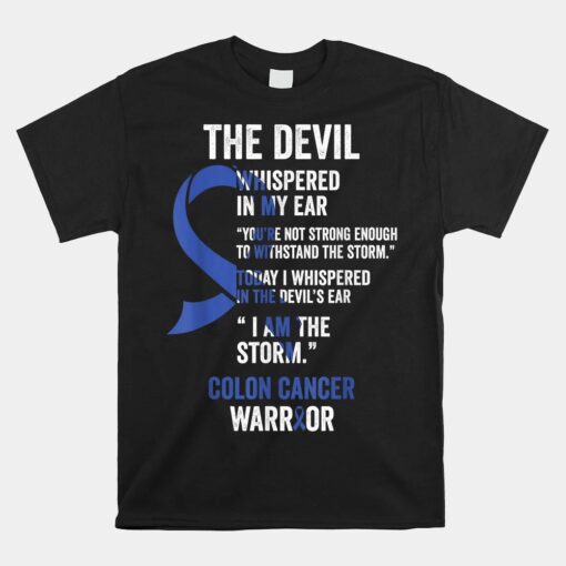 The Devil Colon Cancer Awareness Support Ribbon Unisex T-Shirt