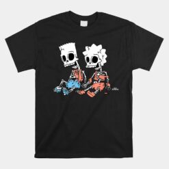 The Simpsons Bart And Lisa Skeletons Treehouse Of Horror Unisex T-Shirt