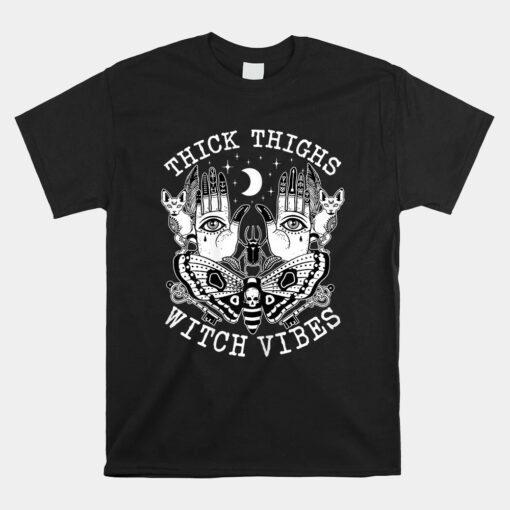 Thick Thighs Witch Vibes Unisex T-Shirt Witches Halloween Unisex T-Shirt