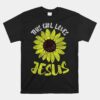 This Girl Loves Jesus Vintage Sunflower Unisex T-Shirt