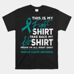 This Is My Fight Unisex T-Shirt Ovarian Cancer Awareness Teal Ribbon Unisex T-Shirt