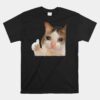 Thumbs Up Crying Cat Meme Cat Crying Thumps Up Memes Sad Cat Unisex T-Shirt