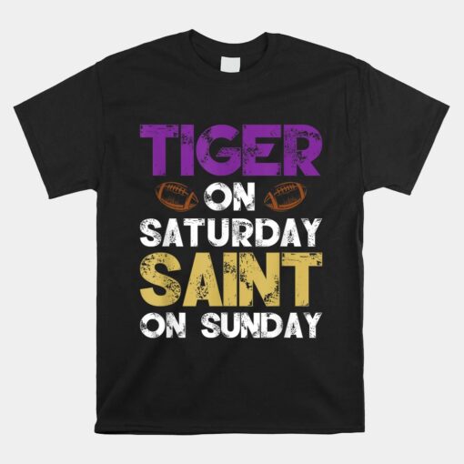 Tiger On Saturday Saint On Sunday Unisex T-Shirt