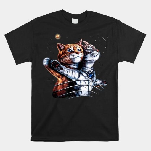 Titanic Cat Vintage Kitten In Space Galaxy Unisex T-Shirt