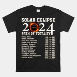 Total Solar Eclipse Path 04.08.24 Unisex T-Shirt