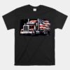 US American Flag Semi Truck Driver Trucker Unisex T-Shirt