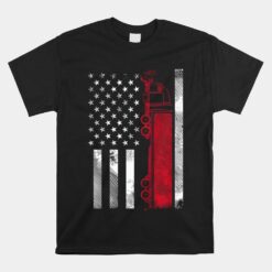 Us American Flag Semi Truck Driver 18 Wheeler Trucker Unisex T-Shirt