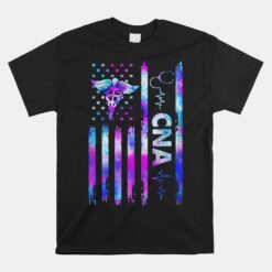 Us Flag Cna TUnisex T-Shirt Tie Dye Cute Certified Nursing Assistant Unisex T-Shirt