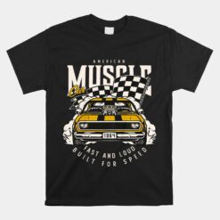 Vintage American Muscle Car Racing Flag Unisex T-Shirt