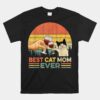 Vintage Best Cat Mom Ever Wine Unisex T-Shirt