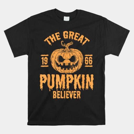 Vintage Great Pumpkin Believer Since 1966 Halloween Unisex T-Shirt