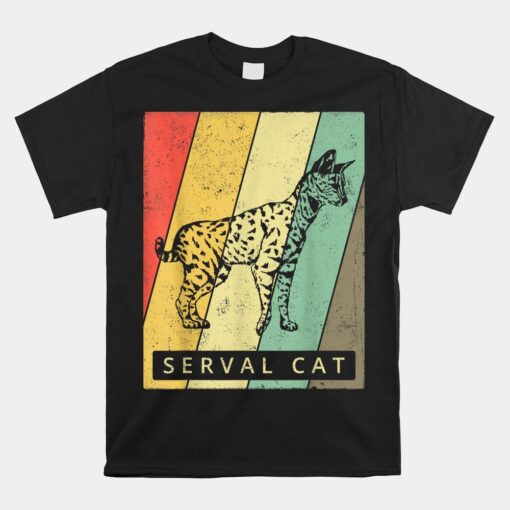 Vintage Retro Serval Cat Unisex T-Shirt
