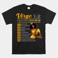 Virgo Facts Awesome Zodiac Sign Horoscope Birthday Unisex T-Shirt