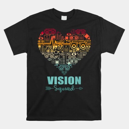 Vision Squad Heart Funny Optometry Team Unisex T-Shirt