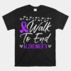 Walk To End Alzheimer's Disease Dementia I Wear Purple Unisex T-Shirt