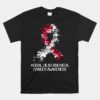 Wear Burgundy White Ribbon Oral Head And Neck Cancer Awareness Unisex T-Shirt