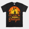 Witch My Sheltie Rides Shotgun Halloween Unisex T-Shirt